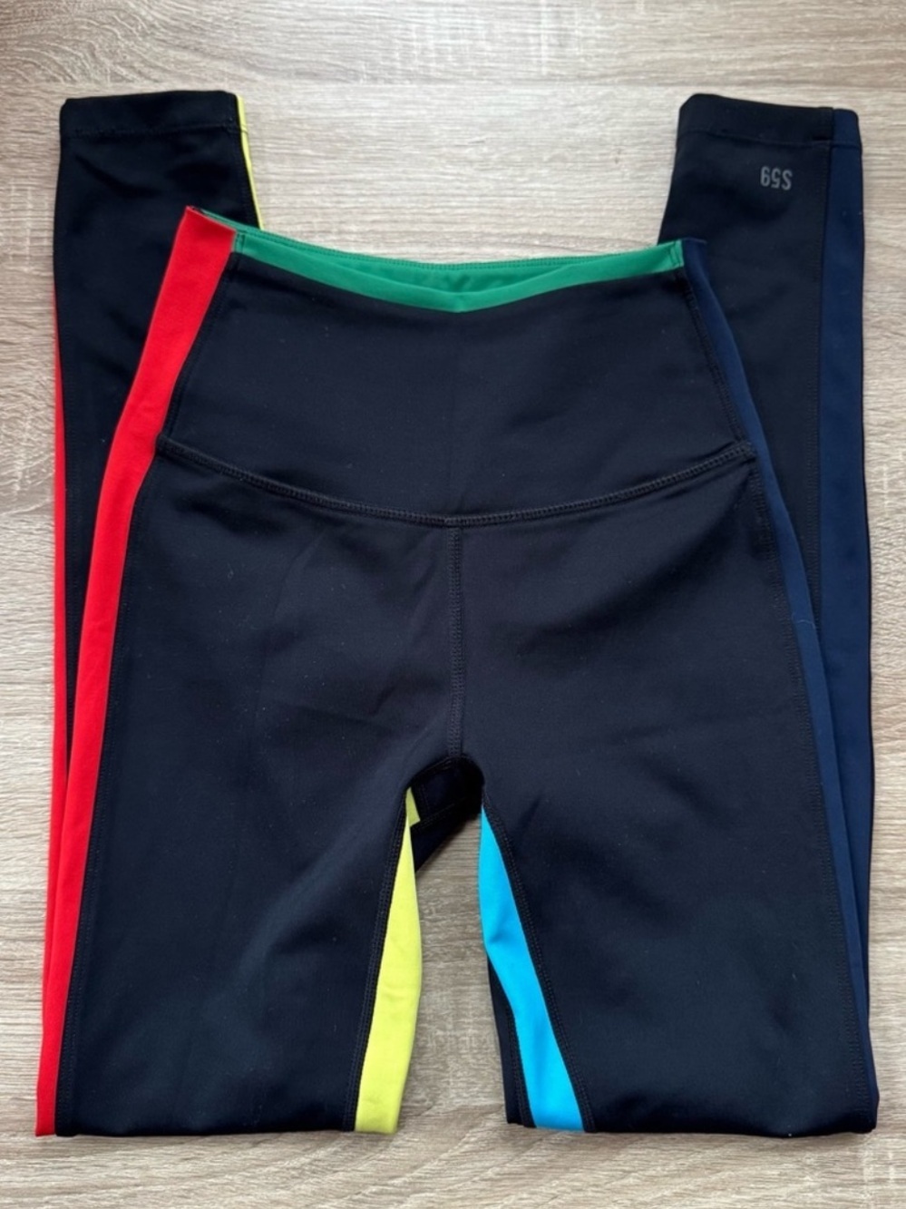 SPLITS59 Sam High-Waist TechFlex 7/8 Leggings Black Stripe XS